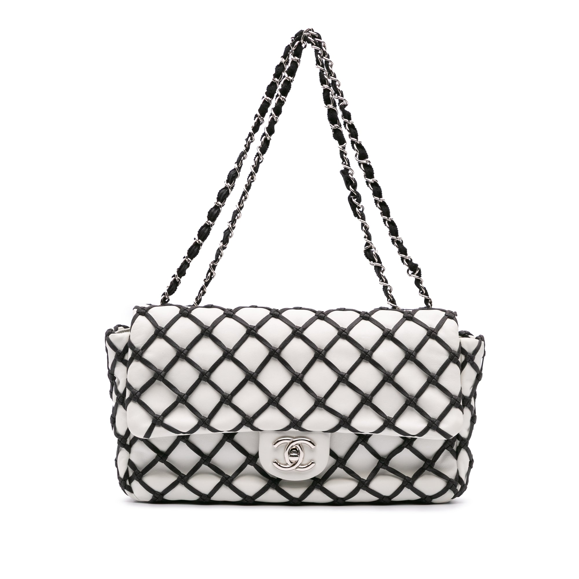 Jumbo Calfskin Canebiers Net Flap