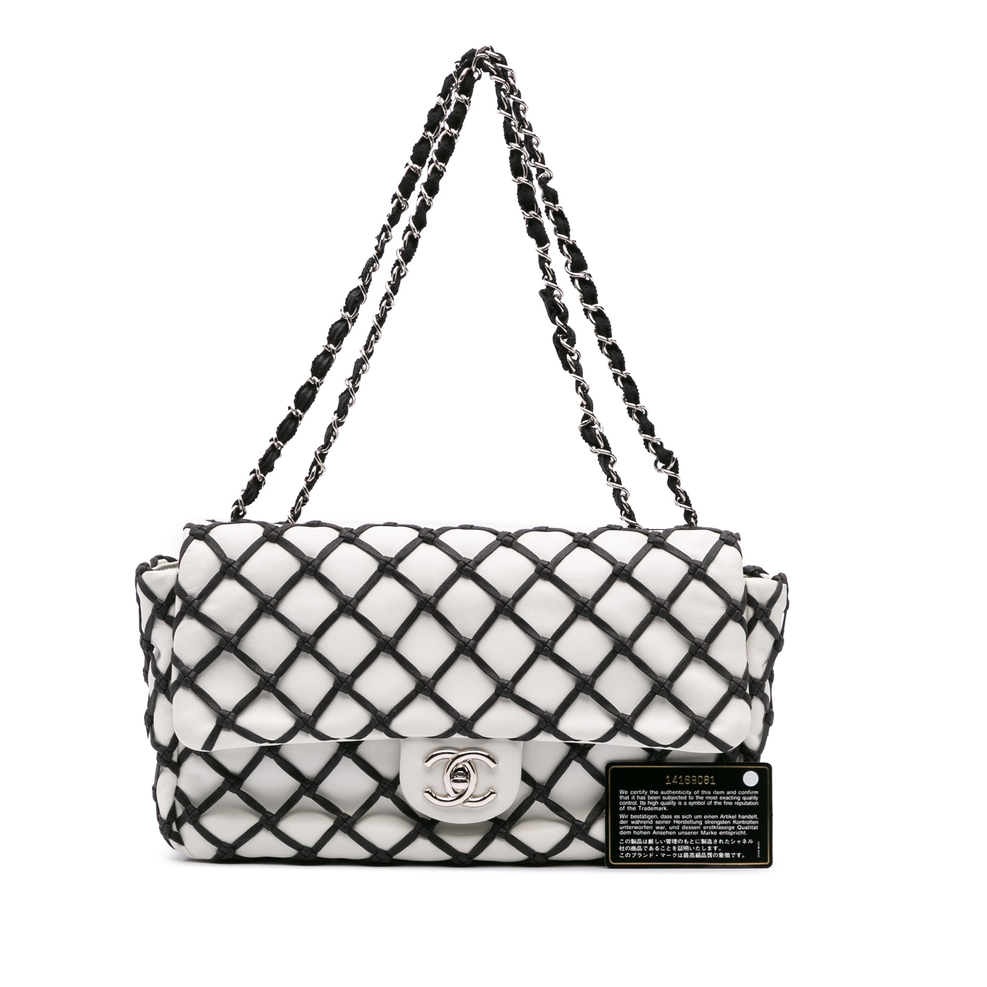 Jumbo Calfskin Canebiers Net Flap