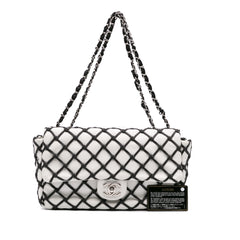 Jumbo Calfskin Canebiers Net Flap
