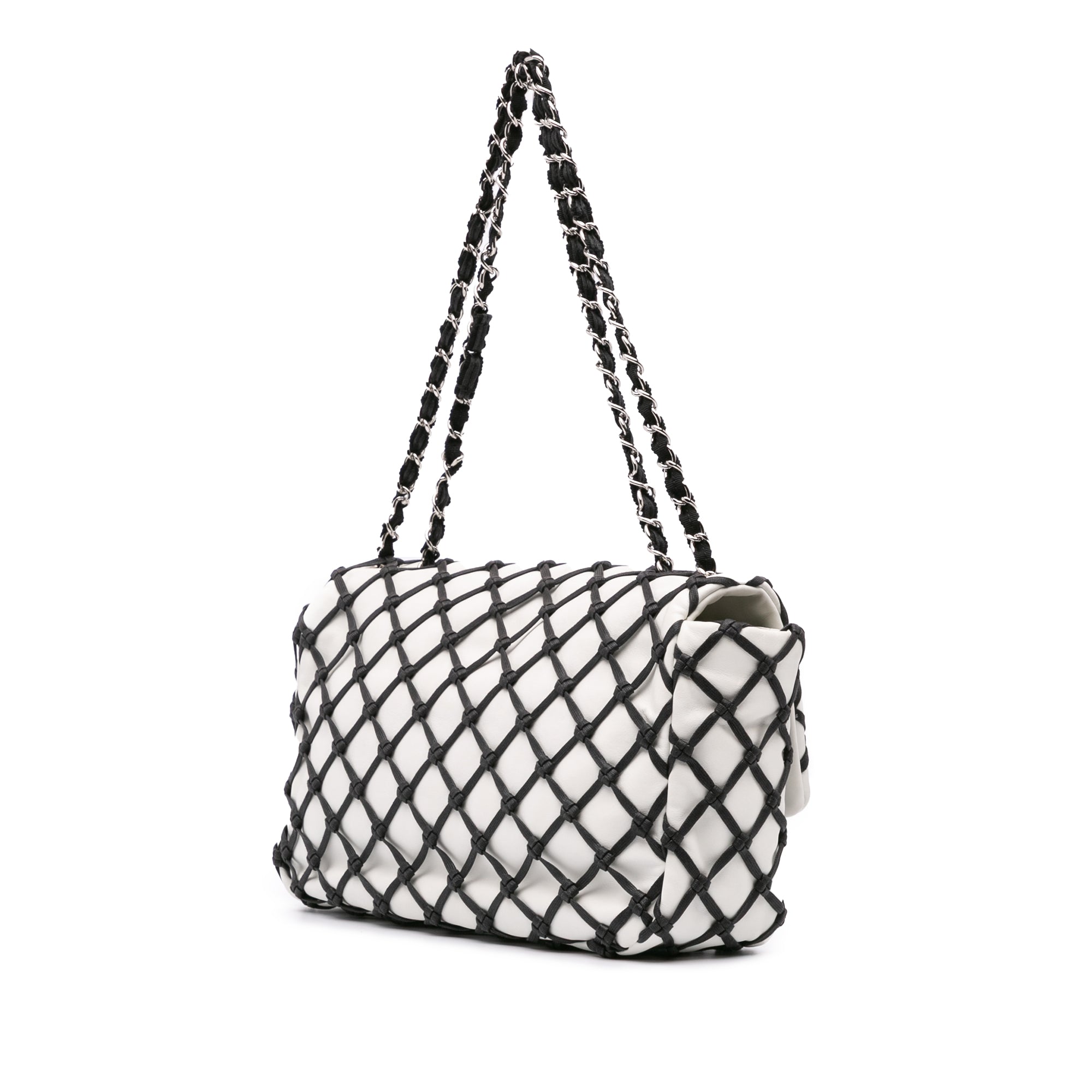 Jumbo Calfskin Canebiers Net Flap