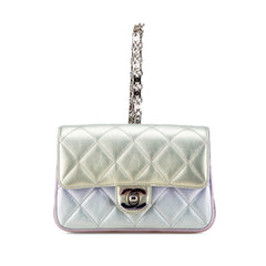 Quilted Gradient Metallic Calfskin Clutch