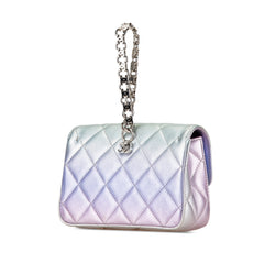 Quilted Gradient Metallic Calfskin Clutch