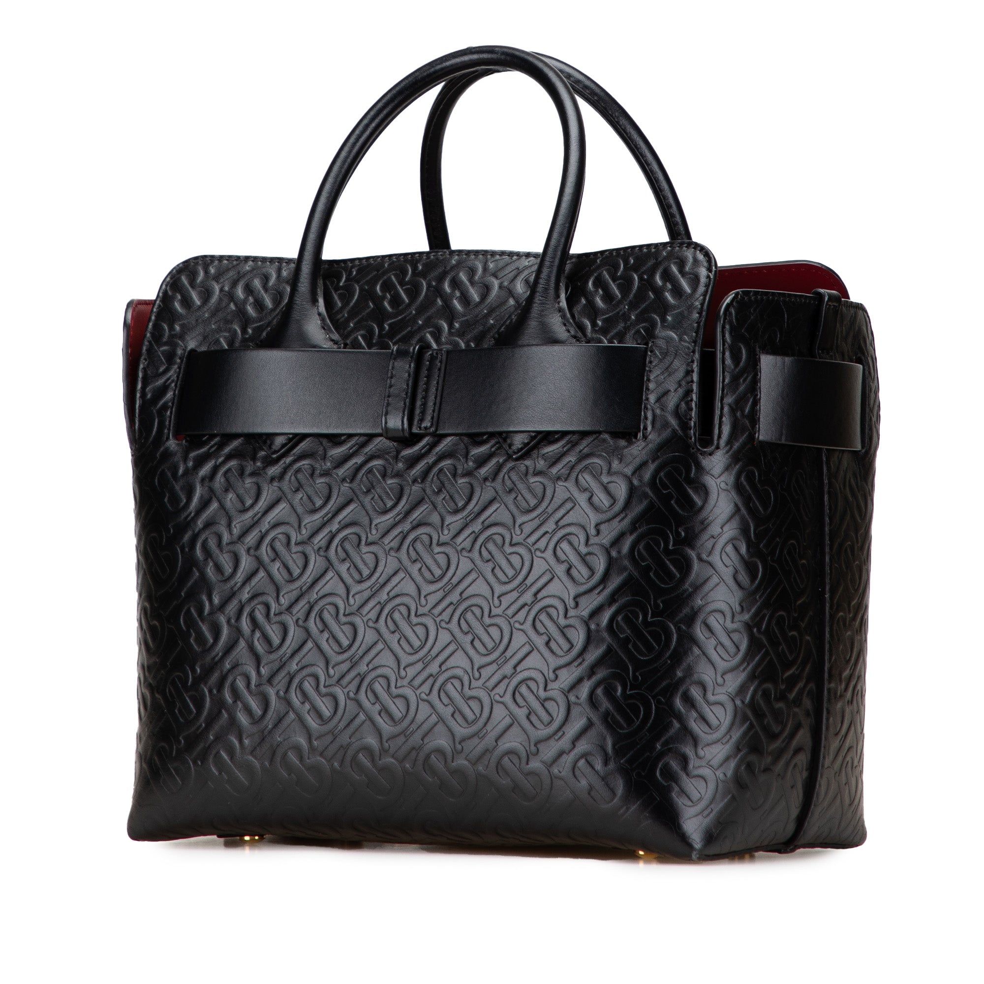 Small TB Monogram Embossed Leather Belt Bag