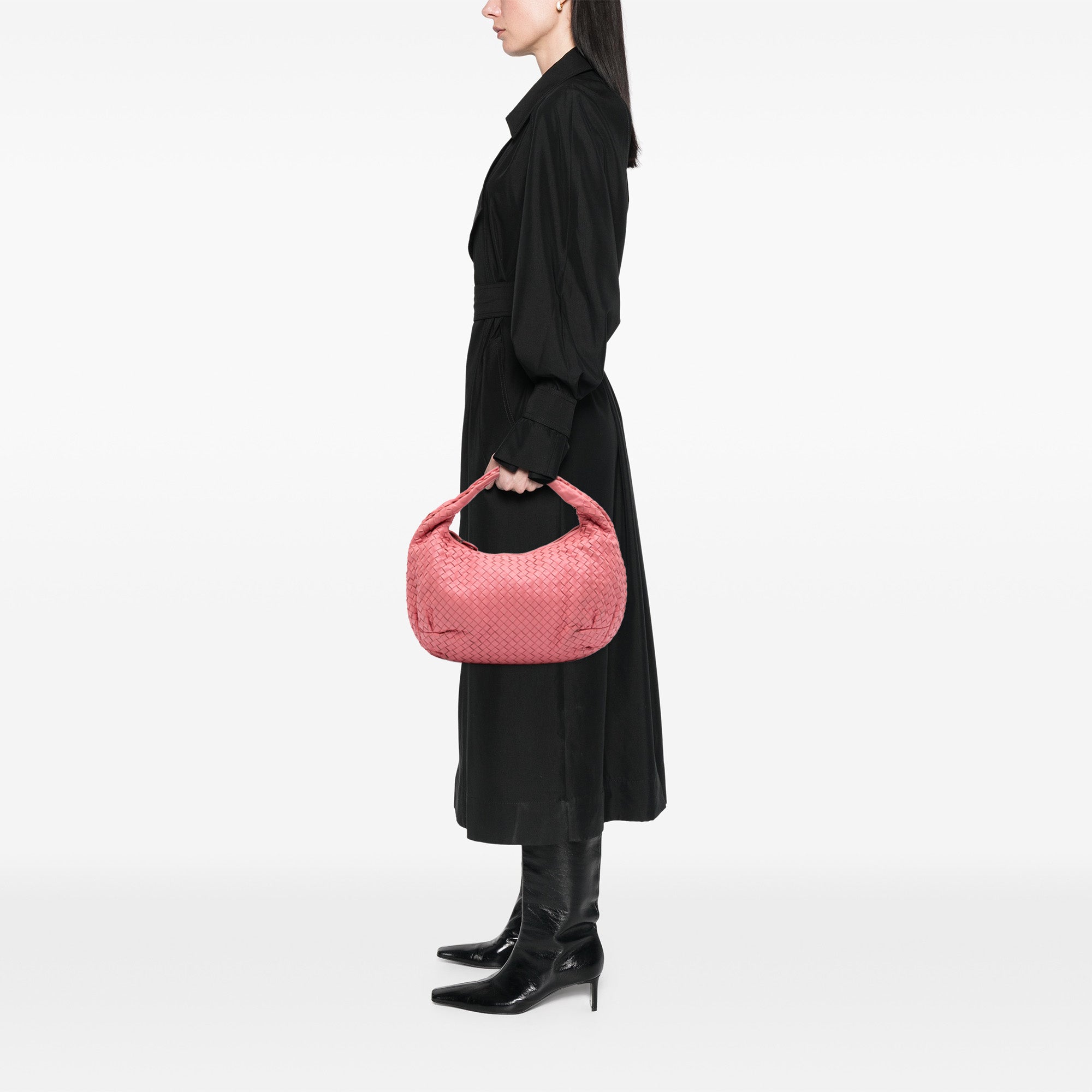 Medium Nappa Intrecciato Belly Hobo