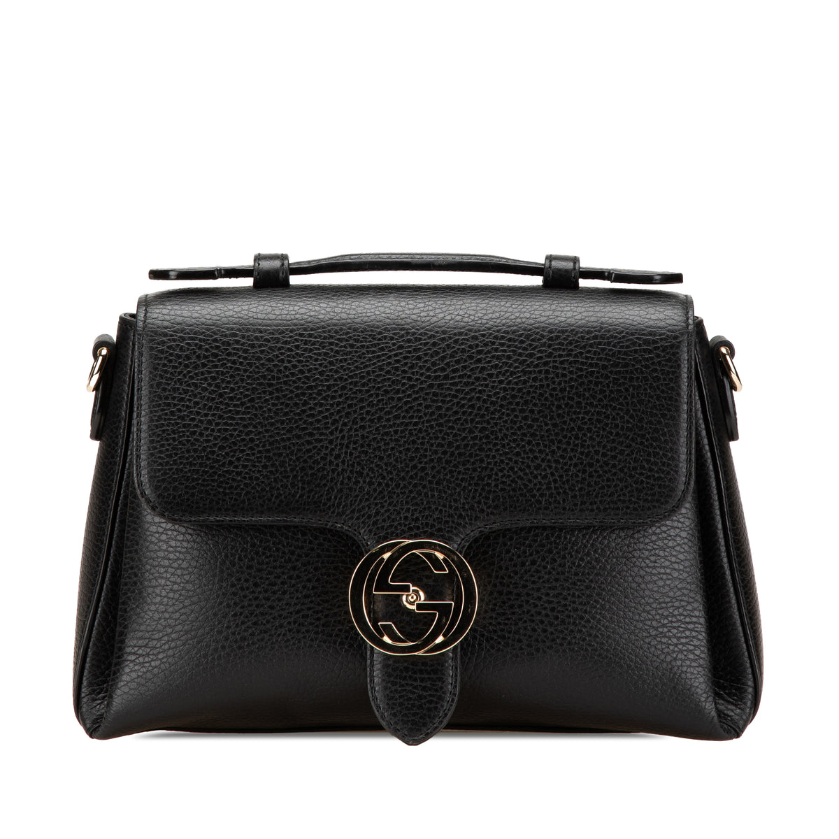 Small Dollar Calf Interlocking G Satchel