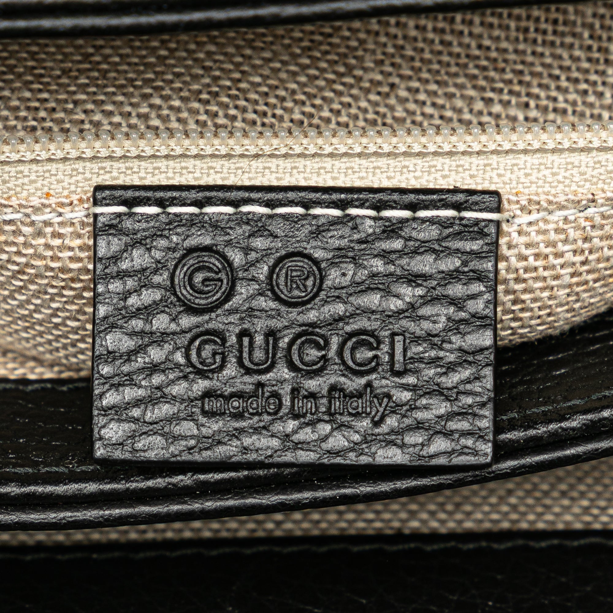 Small Dollar Calf Interlocking G Satchel