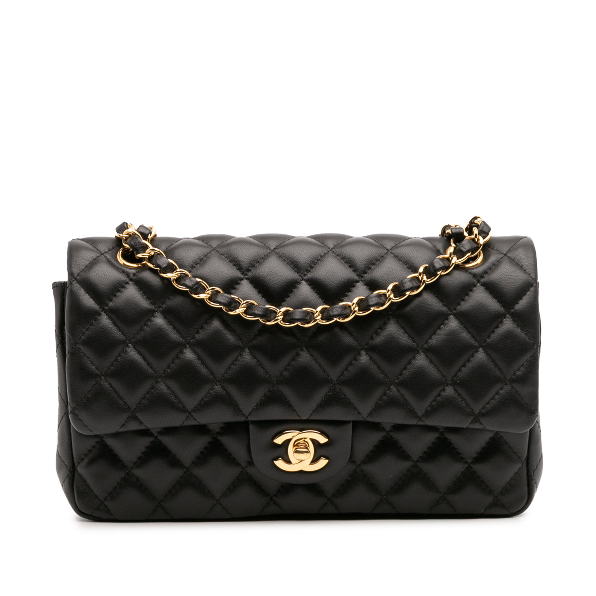 Medium Classic Lambskin Double Flap