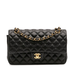Medium Classic Lambskin Double Flap