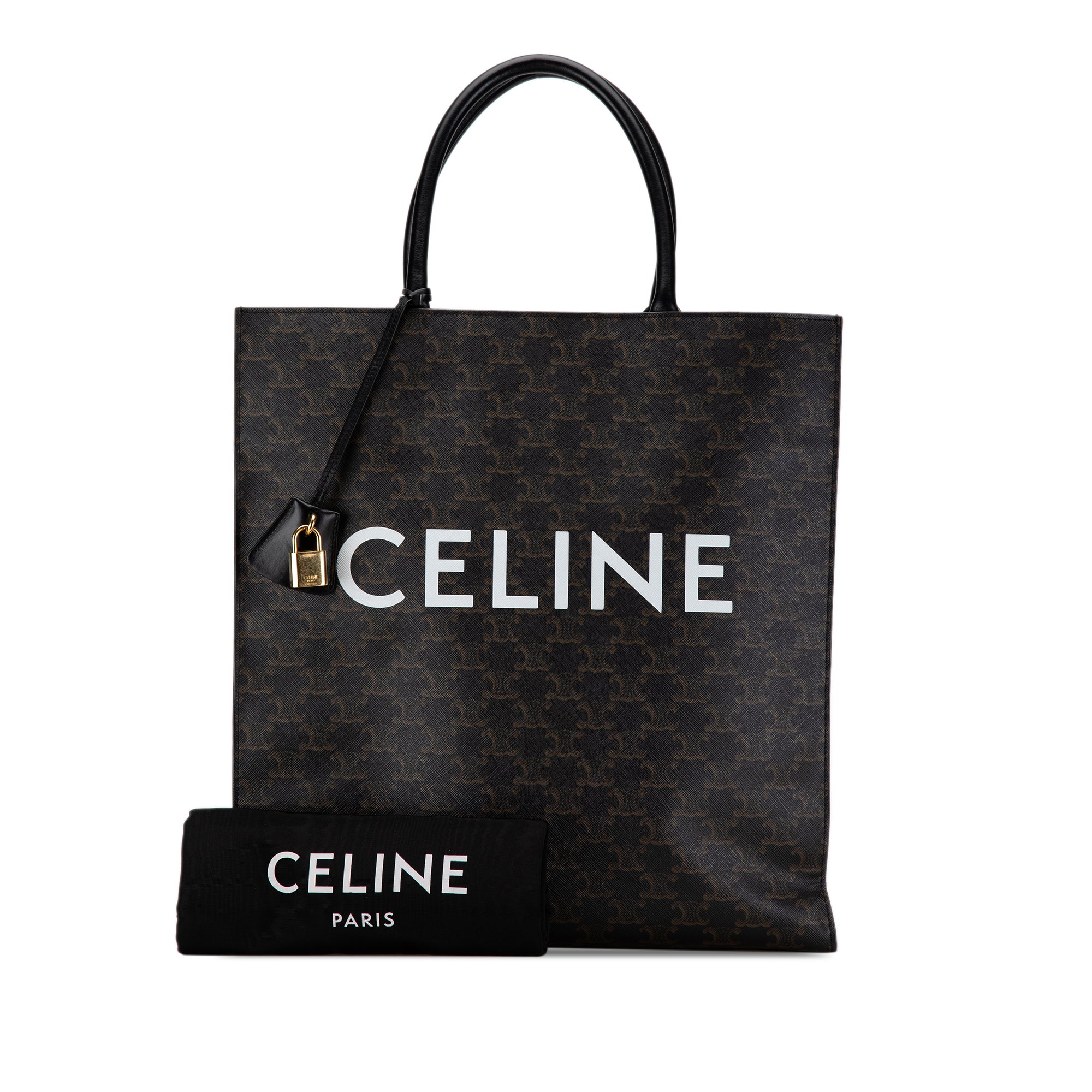 Large Triomphe Coated Canvas Cabas Vertical Tote
