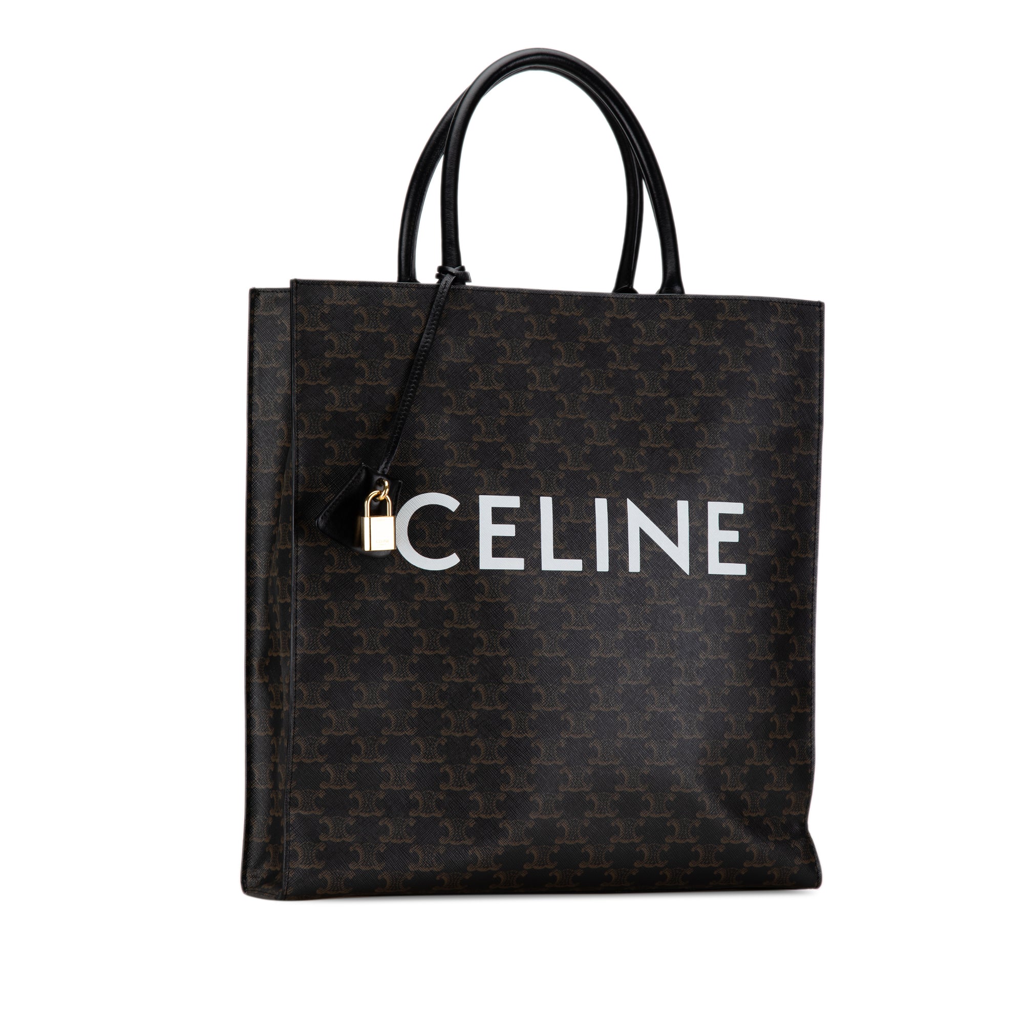 Large Triomphe Coated Canvas Cabas Vertical Tote