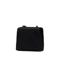 Mini Square Diagonal Quilted Satin Single Flap