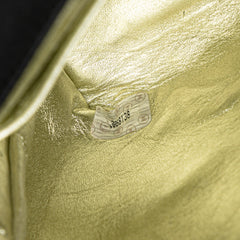 Mini Square Diagonal Quilted Satin Single Flap