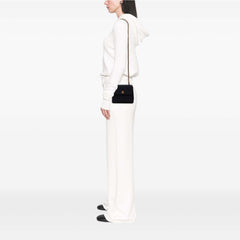 Mini Square Diagonal Quilted Satin Single Flap