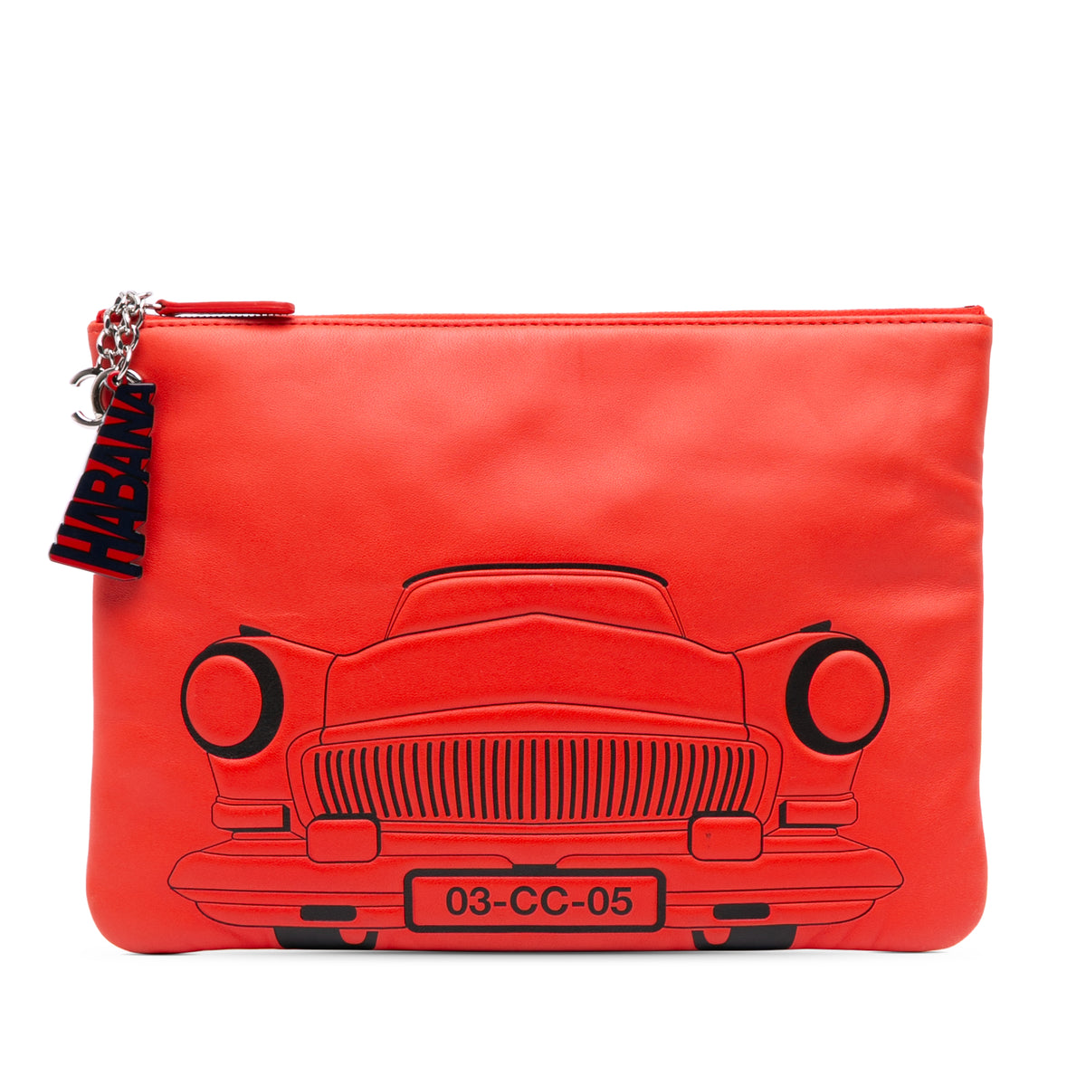 Medium Printed Lambskin Cuba La Habana O Case Clutch