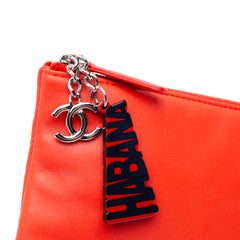 Medium Printed Lambskin Cuba La Habana O Case Clutch