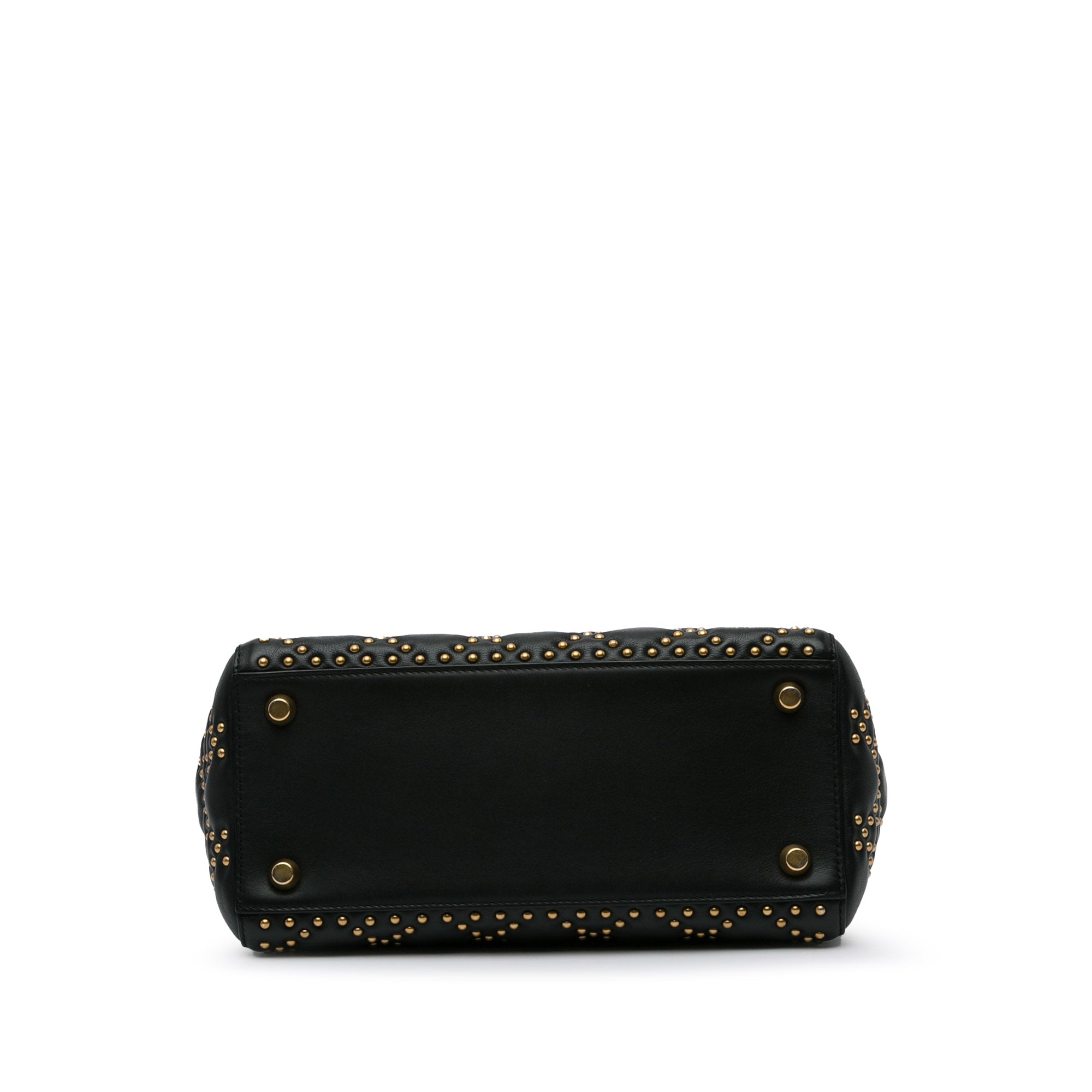 Medium Lambskin Cannage Studded Supple Lady Dior