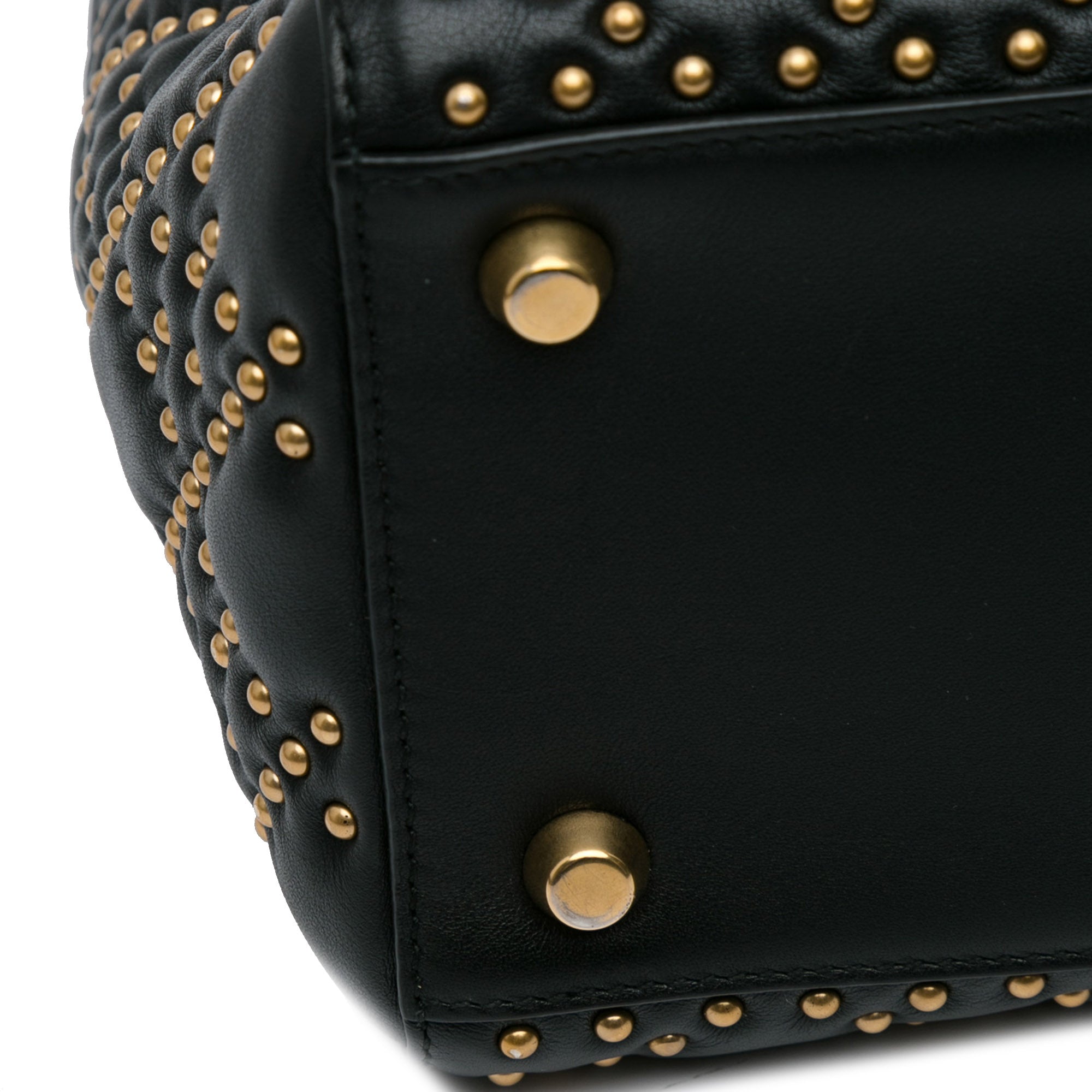 Medium Lambskin Cannage Studded Supple Lady Dior