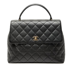 CC Quilted Caviar Kelly Top Handle Bag