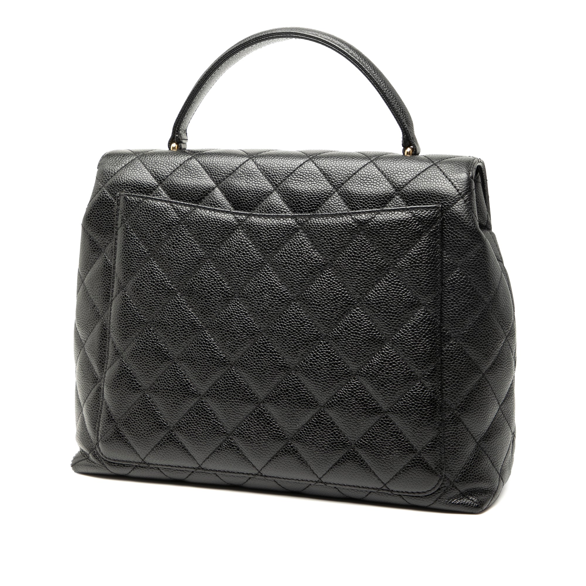 CC Quilted Caviar Kelly Top Handle Bag