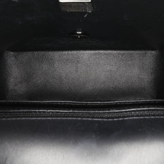 Mini Square Classic Patent So Black Single Flap