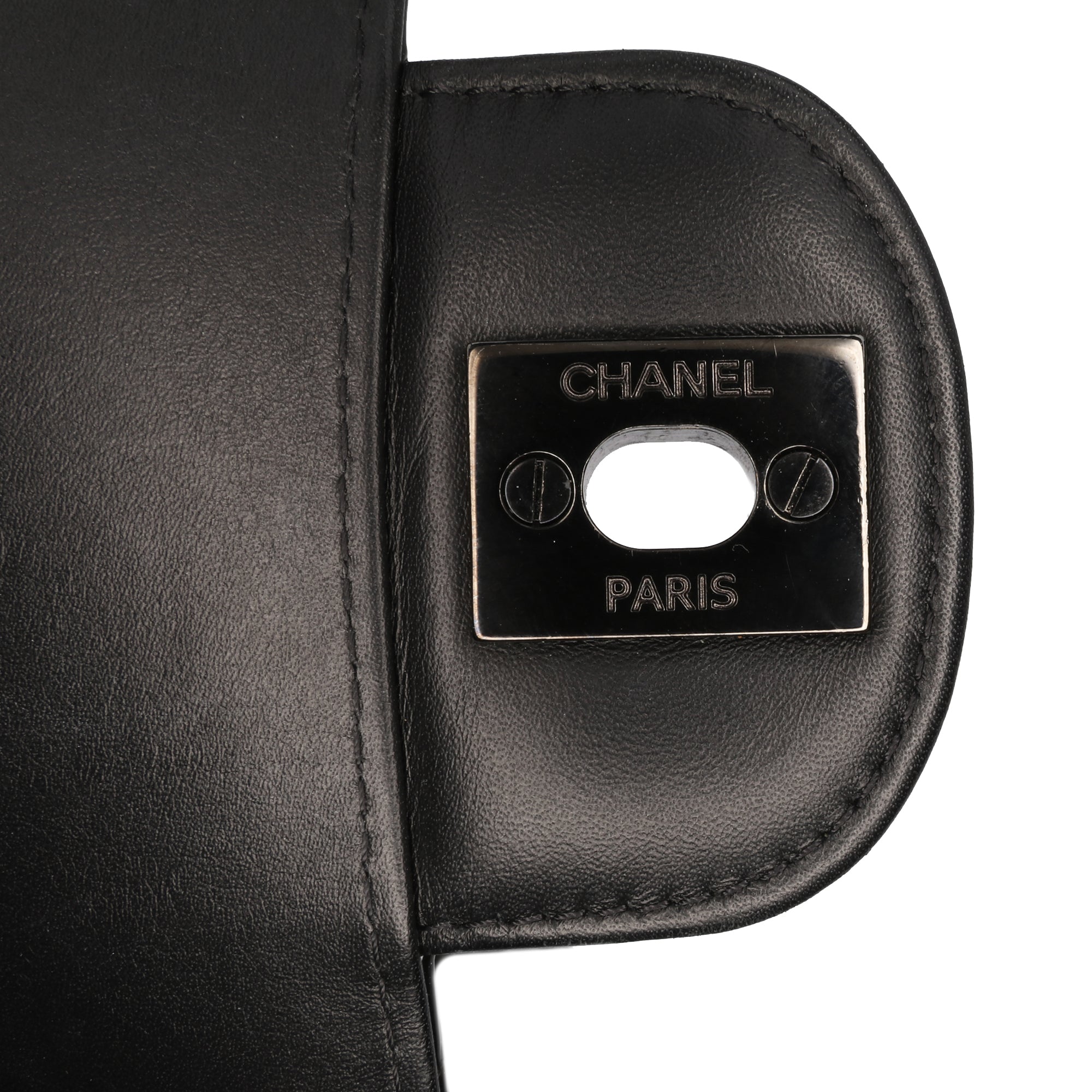 Mini Square Classic Patent So Black Single Flap