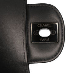 Mini Square Classic Patent So Black Single Flap