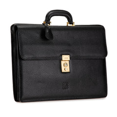 Calfskin Leather Anagram Business Bag