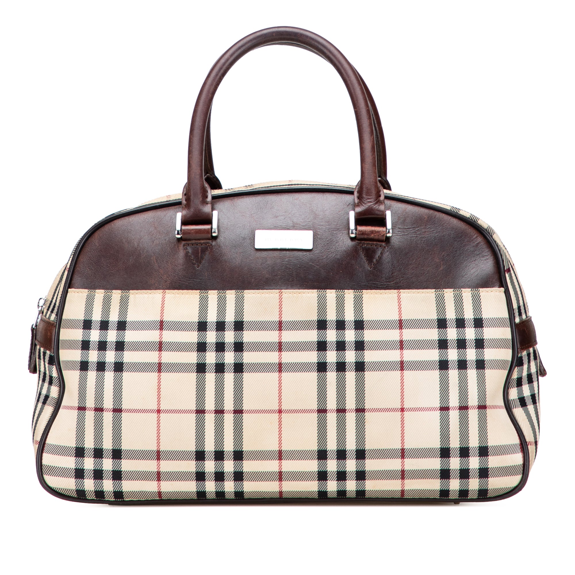 House Check Canvas Handbag