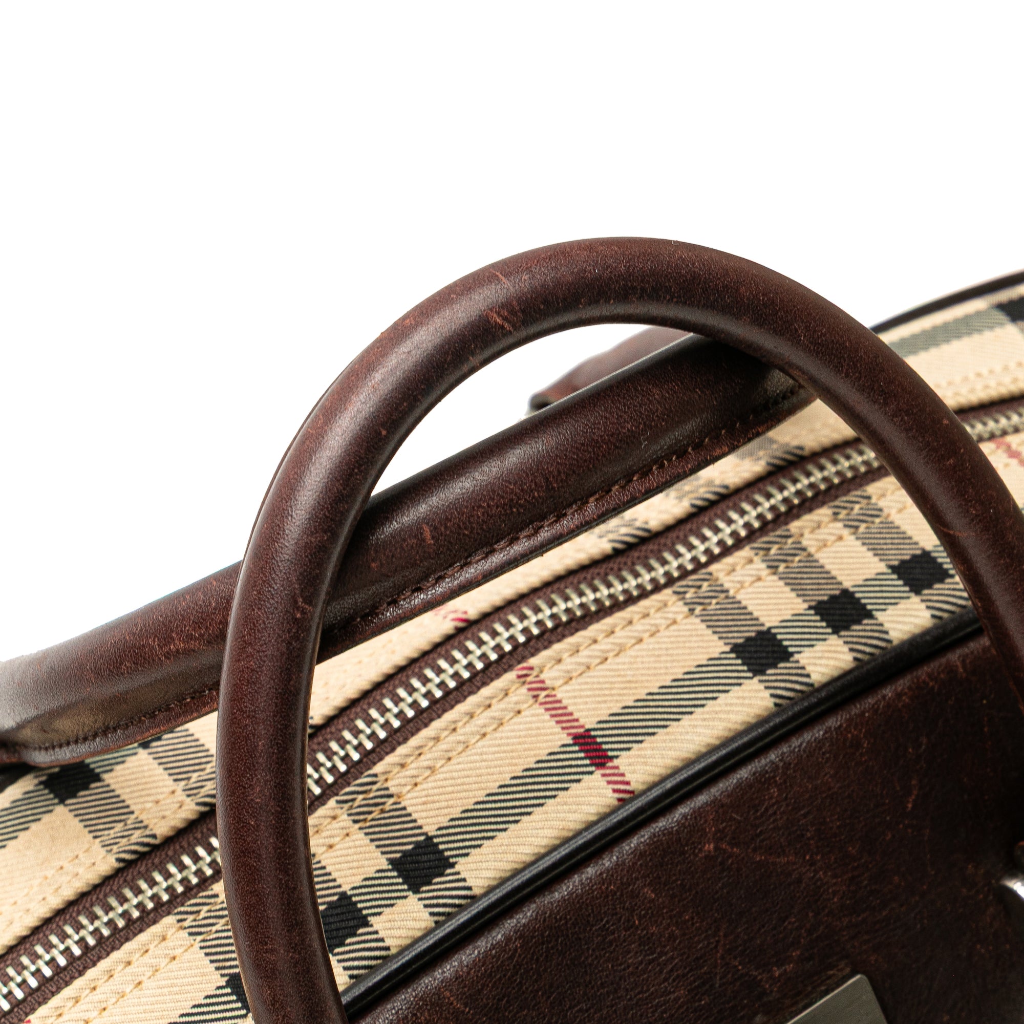 House Check Canvas Handbag