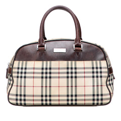 House Check Canvas Handbag