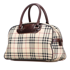 House Check Canvas Handbag