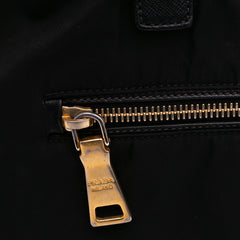 Saffiano Trimmed Tessuto Satchel