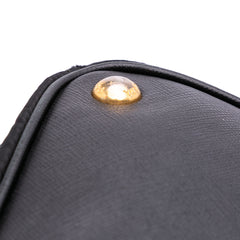 Saffiano Trimmed Tessuto Satchel