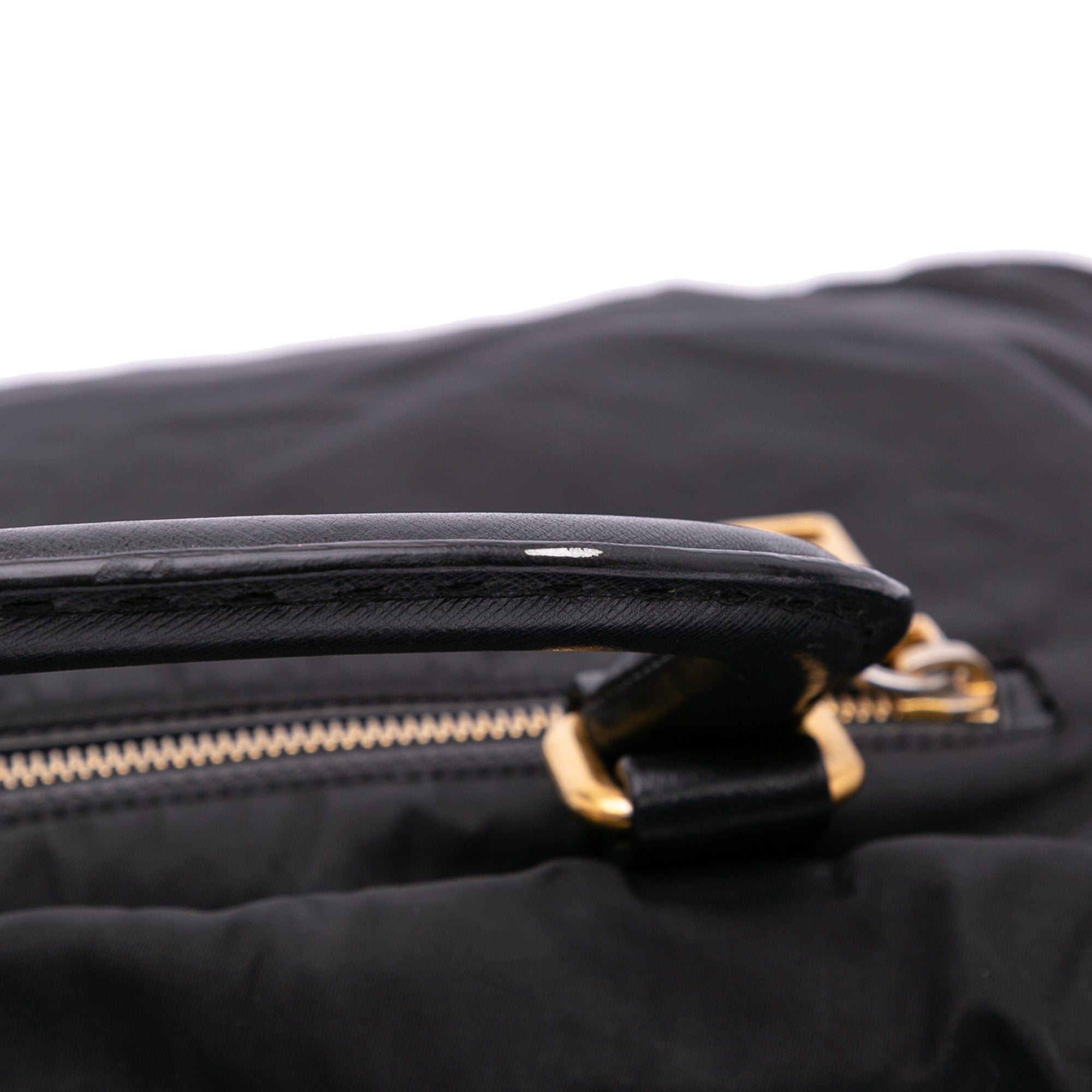 Saffiano Trimmed Tessuto Satchel