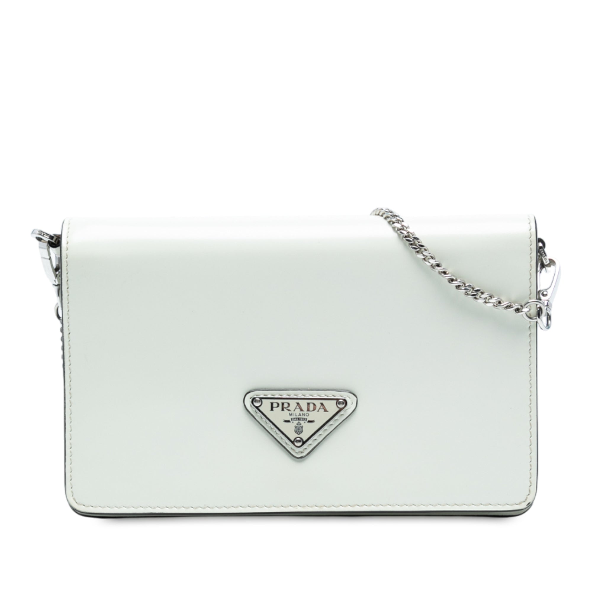 Mini Brushed Leather Chain Crossbody
