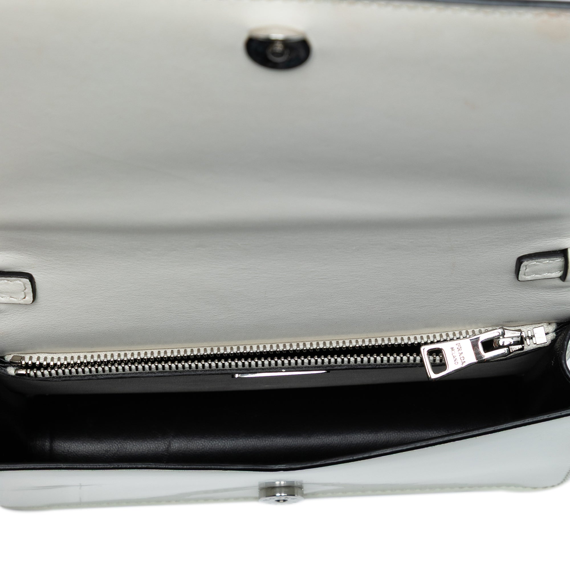 Mini Brushed Leather Chain Crossbody