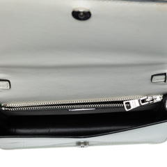 Mini Brushed Leather Chain Crossbody