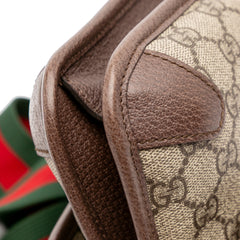 Small GG Supreme Web Neo Vintage Double Flap Messenger Bag
