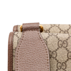 Small GG Supreme Web Neo Vintage Double Flap Messenger Bag