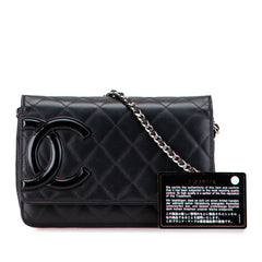 Lambskin Cambon Ligne Wallet On Chain