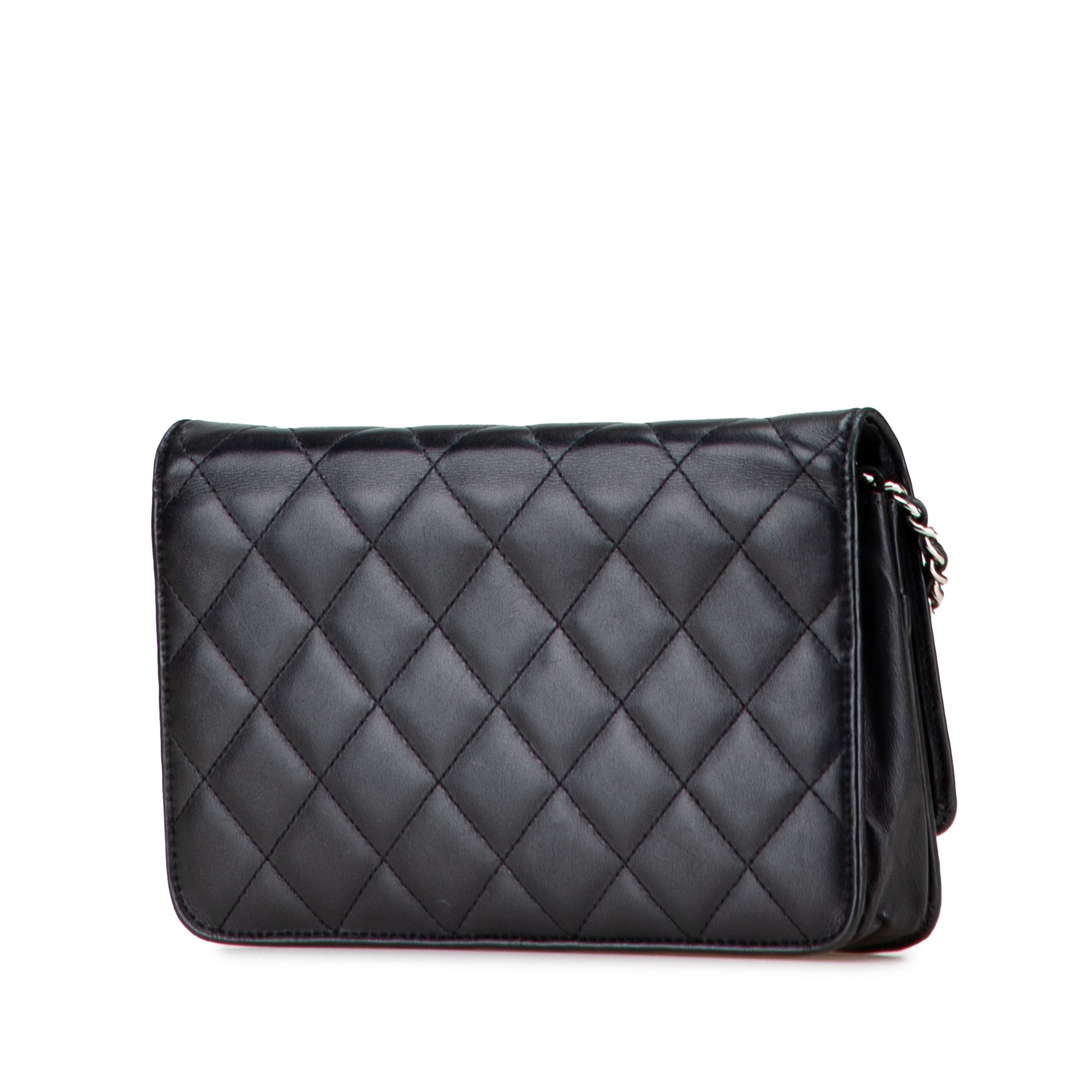 Lambskin Cambon Ligne Wallet On Chain