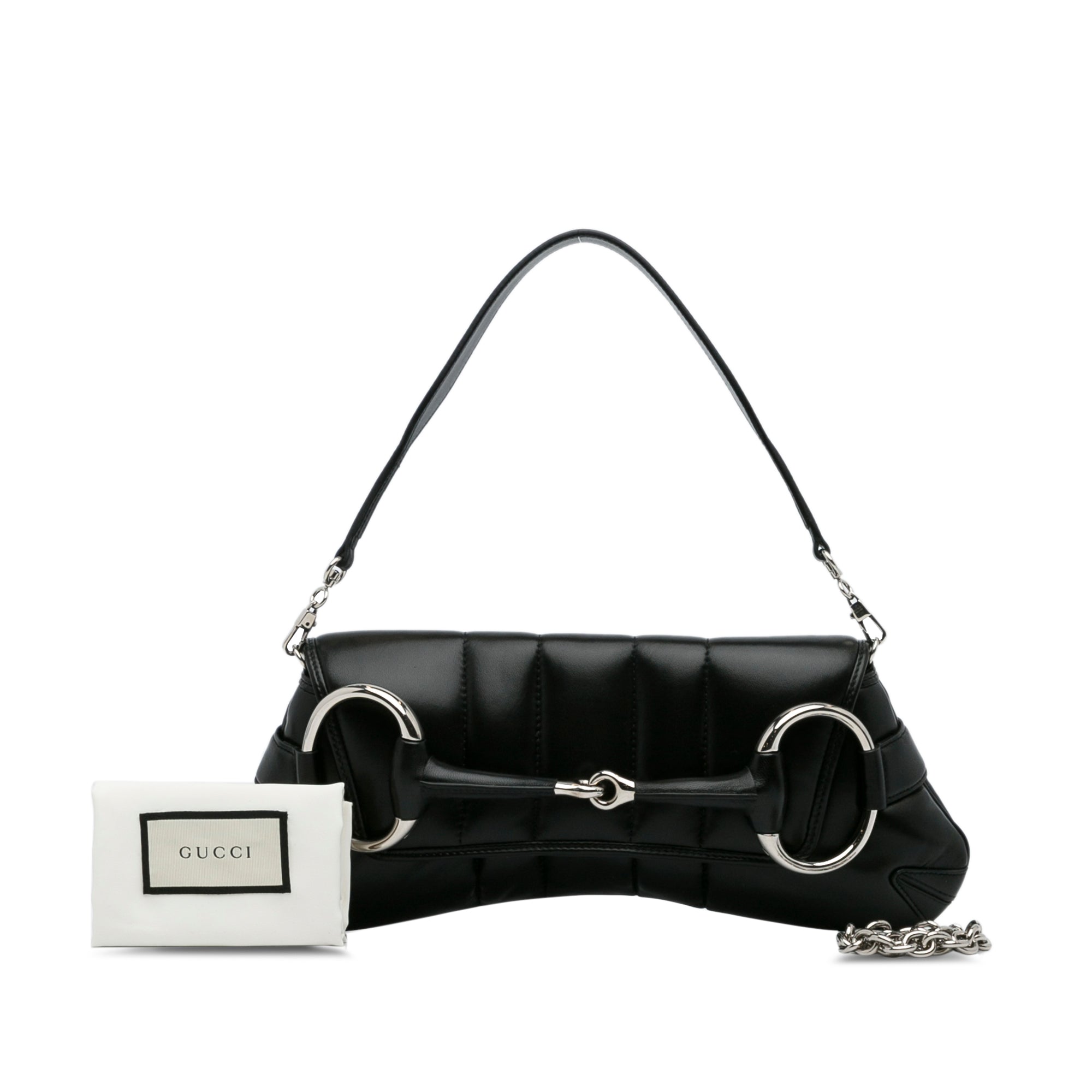 Leather Horsebit Chain Satchel_9