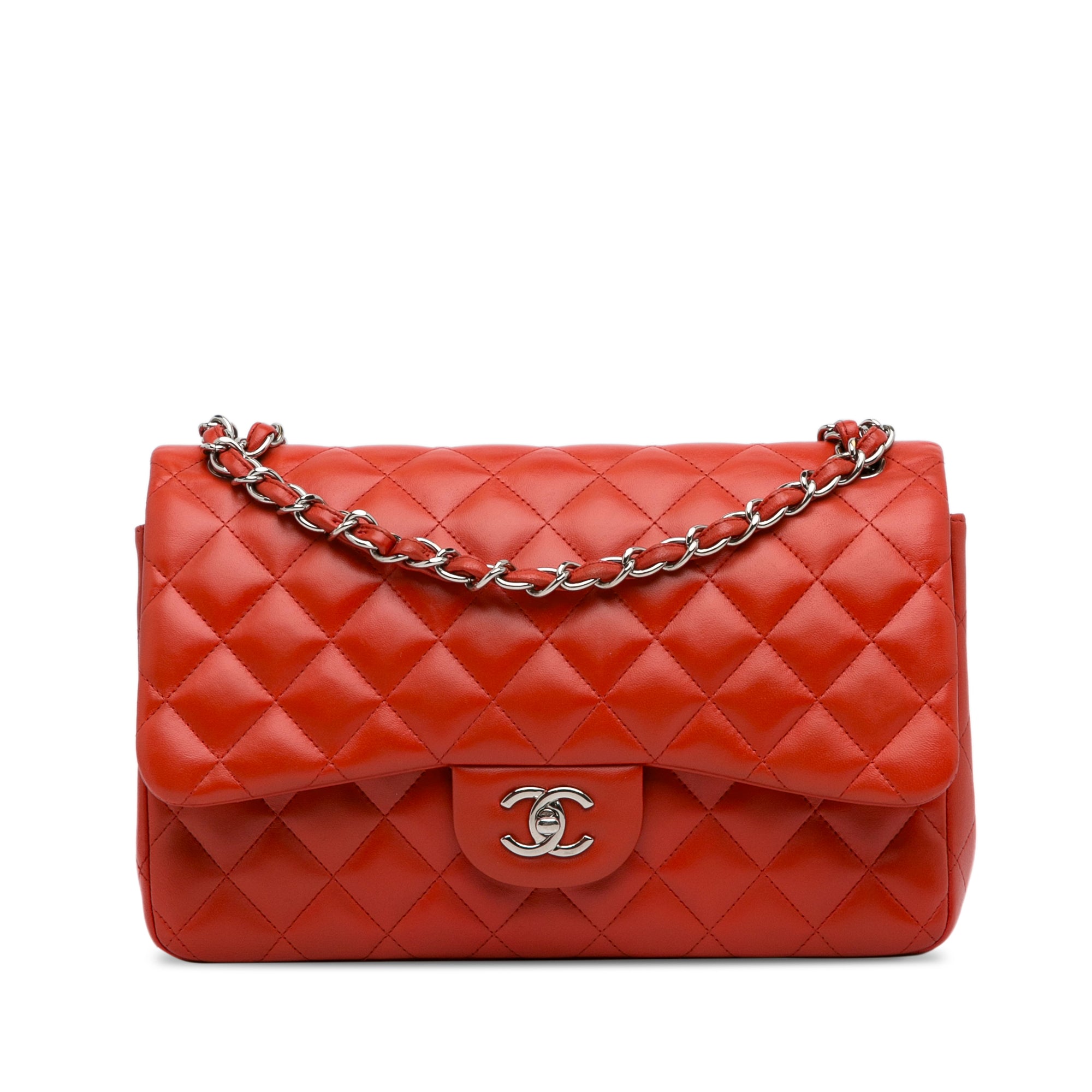 Jumbo Classic Lambskin Double Flap