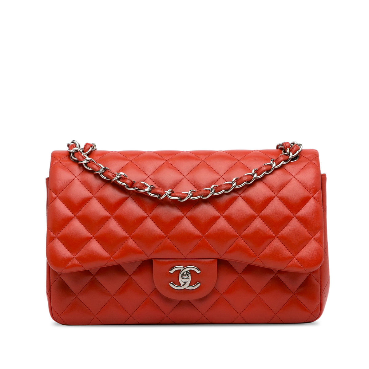 Jumbo Classic Lambskin Double Flap
