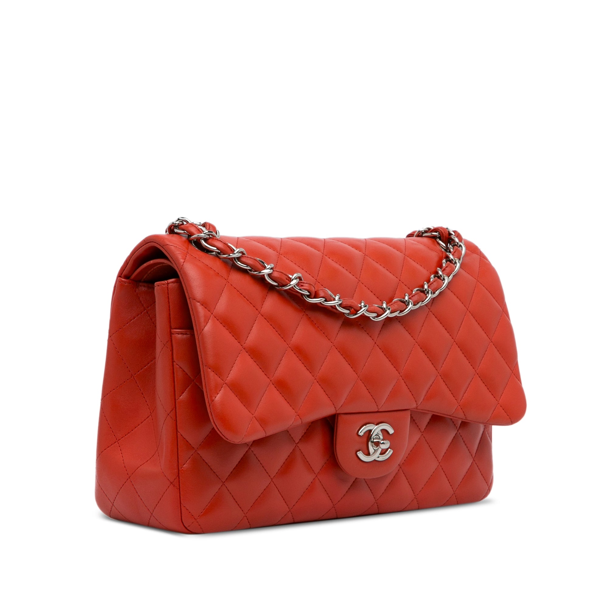 Jumbo Classic Lambskin Double Flap