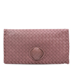 Nappa Intrecciato Turn Lock Clutch