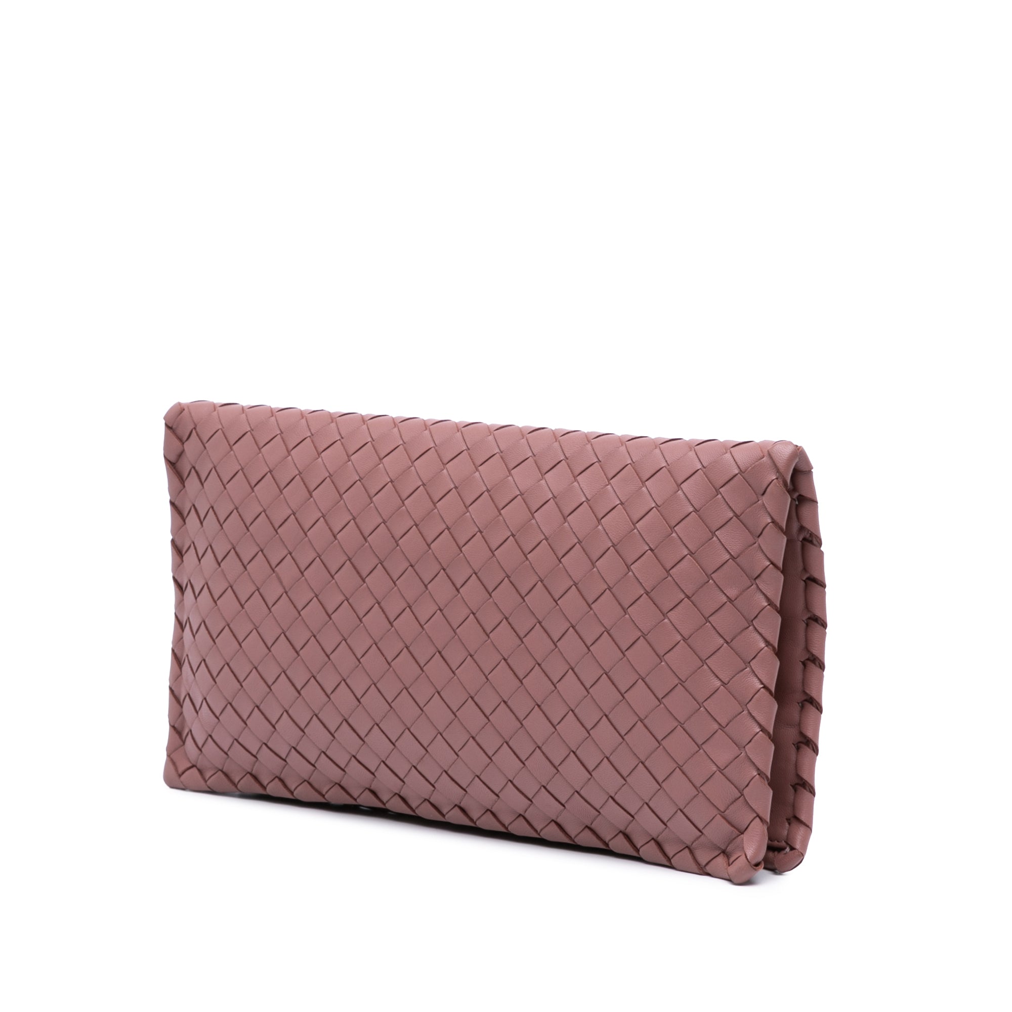 Nappa Intrecciato Turn Lock Clutch