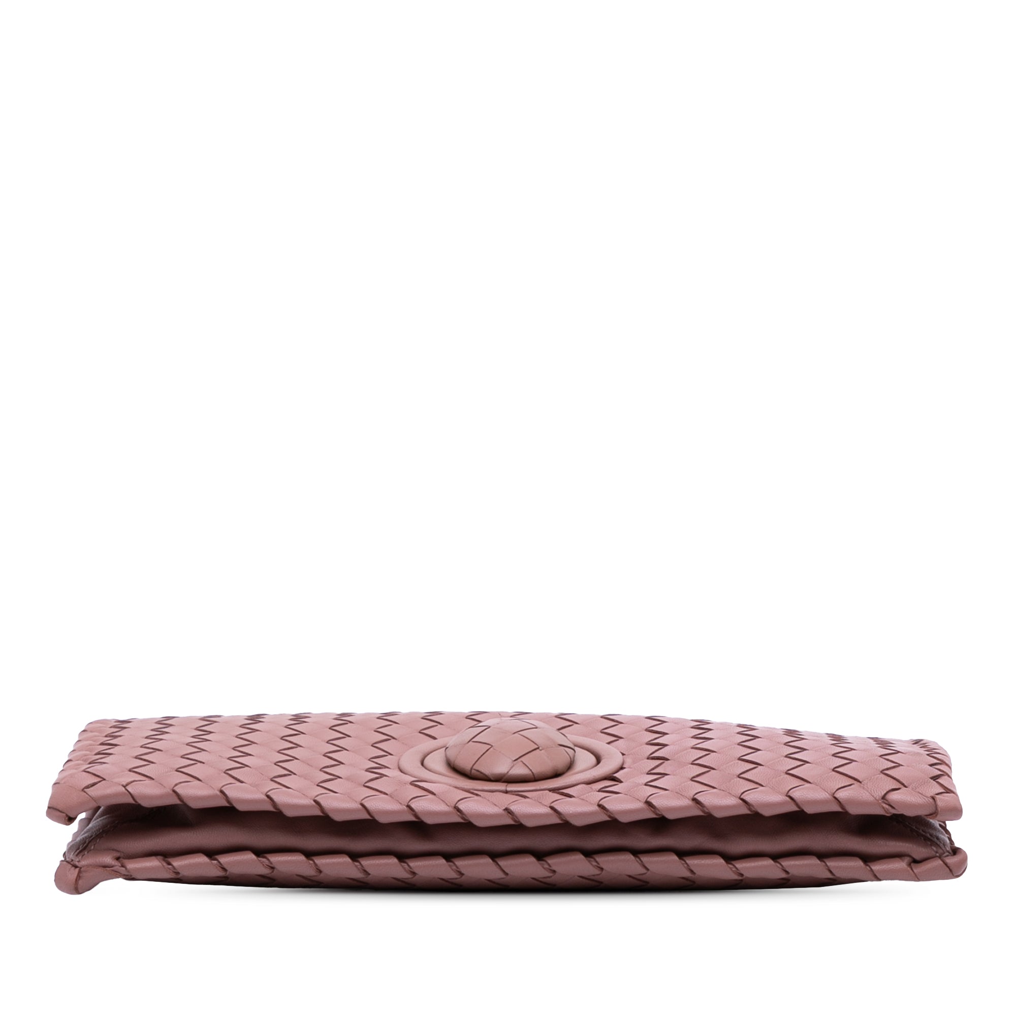 Nappa Intrecciato Turn Lock Clutch