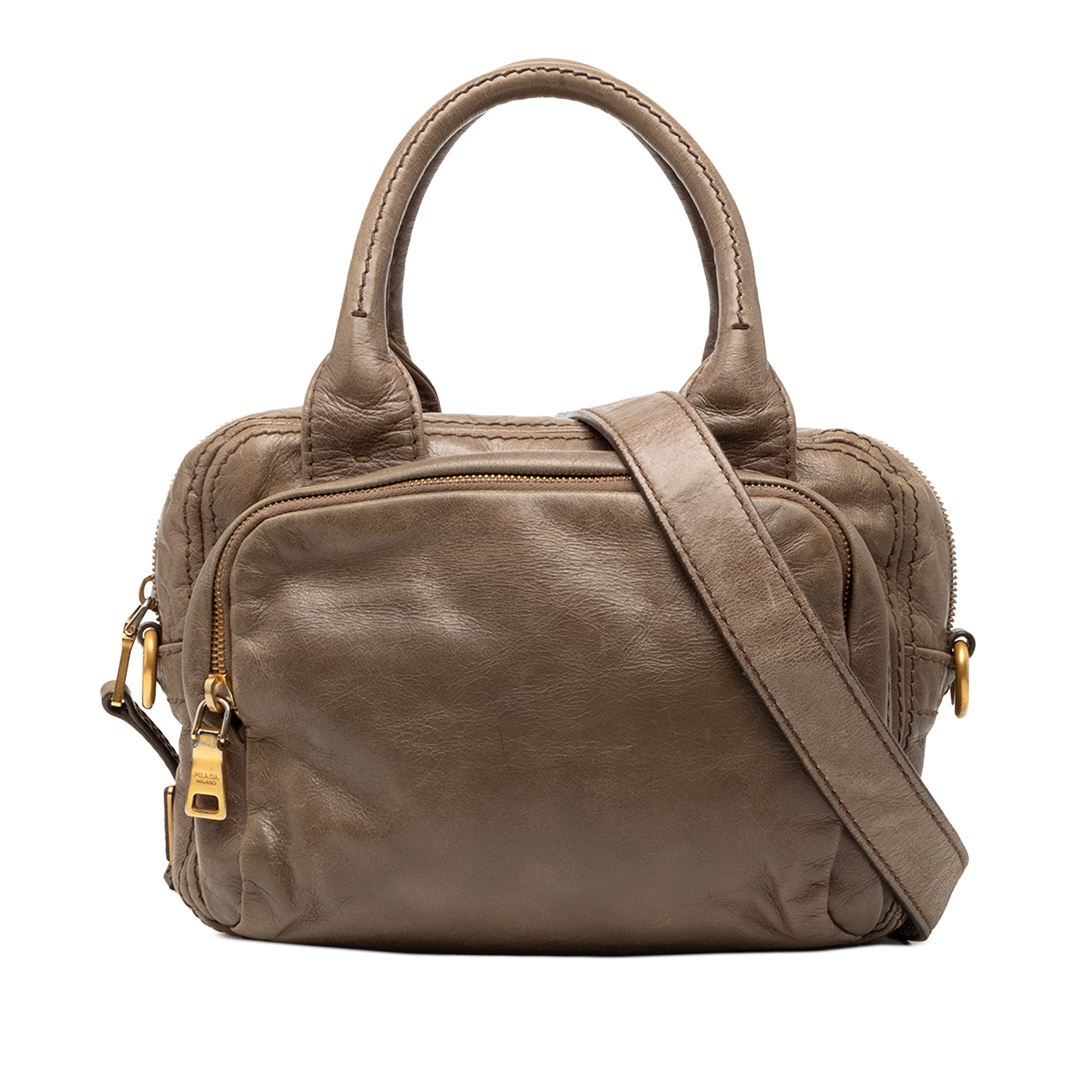 Vitello Shine Bauletto Satchel