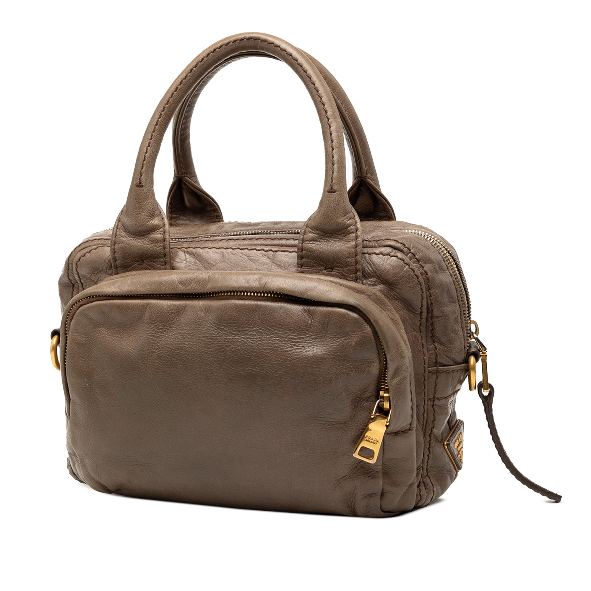 Vitello Shine Bauletto Satchel